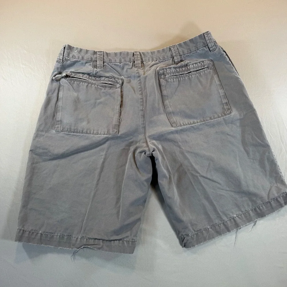 Old Navy Surplus Co Mens Gray Chino Vintage Shorts 34 Distressed Grunge Skate‎